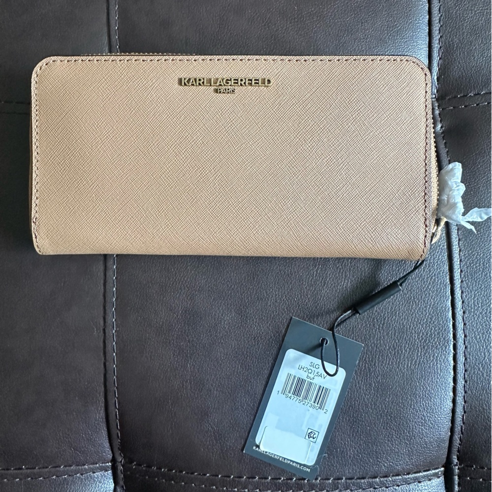 Karl Lagerfeld Paris Beige Wallet (NWT) - Picture 2 of 4